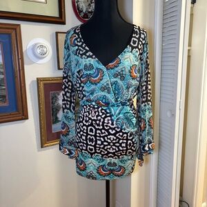 bebe Vibrant Blue and Black Mini Dress